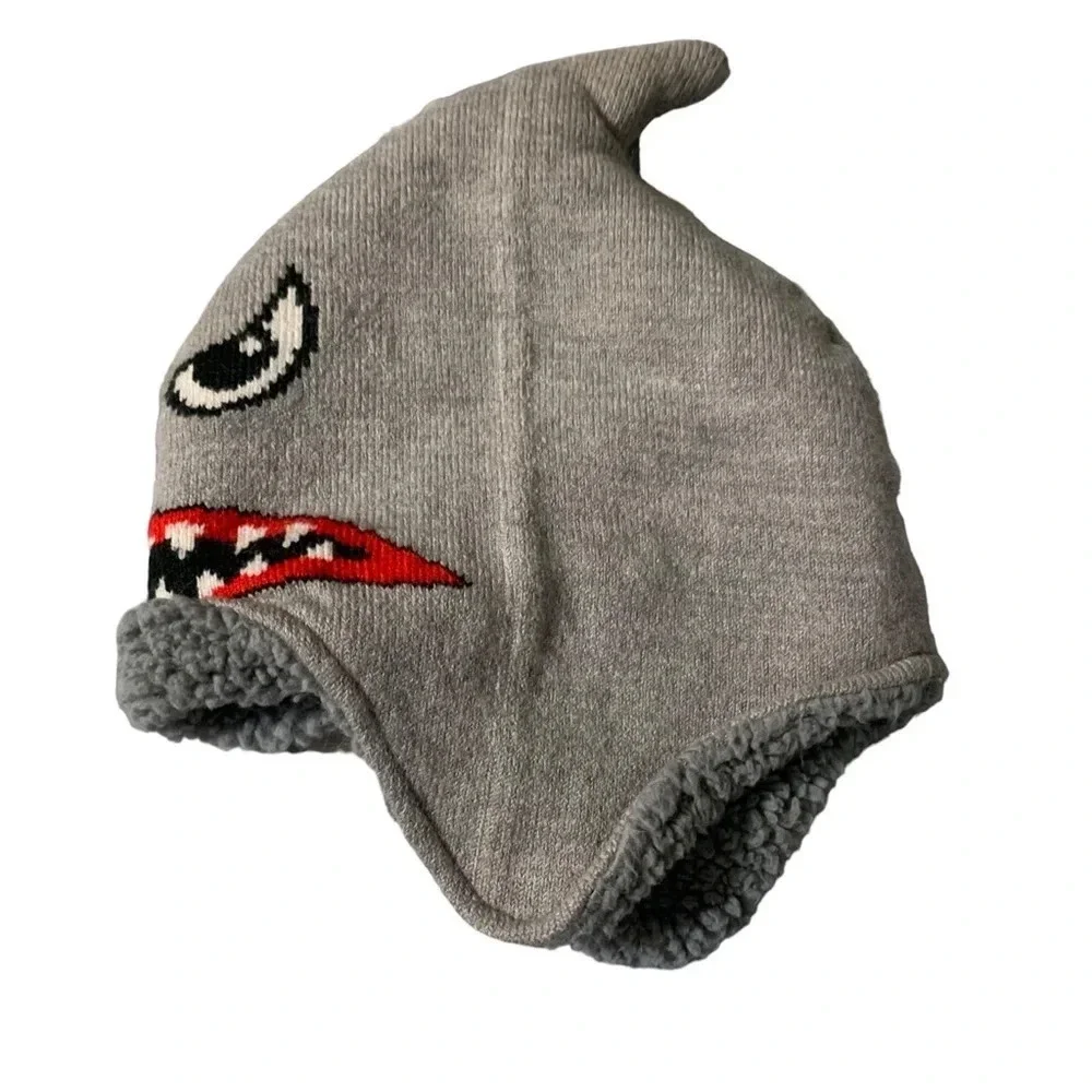 Arizona toddler shark beanie lined with fleece